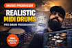 do realistic drum programming and humanize your midi drums