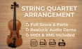 transcribe and arrange professional string quartet sheet music