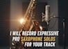 record expressive pro saxophone solos for your track