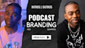 record a black male intro outro podcast branding package