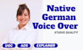 provide professional native german voiceover and narration