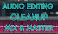 clean, edit and master your audio