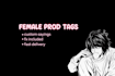 make a custom female prod tag made just for you