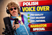 record professional polish voice over narration basic
