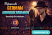 narrate your german audiobook, fiction and non fiction
