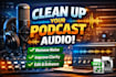 professionally clean, edit, and enhance your podcast audio