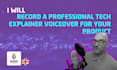record a professional tech explainer voiceover for your product