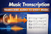 transcribe songs from audio into accurate sheet music