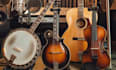 record mandolin fiddle guitar and banjo with india sitar track with melody