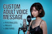 record seductive female nsfw flirty voice custom audio message