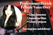 record a british female voice over