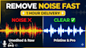 clean audio and remove background noise in 1 hour