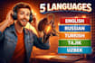 record a professional male voice over in multiple languages