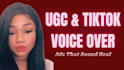 record a voice over for tiktok, ugc ads, and commercials