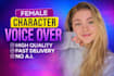 record female animation character voice over for your video game or animation