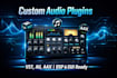 build custom vst,au,aax plugins with dsp, daw integration, and custom gui