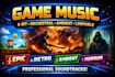 create loopable video game music soundtrack 8 bit orchestral ambient background
