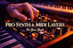 record professional synth keyboard hooks and music production textures