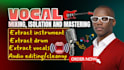 do vocal mixing and isolation from any song, create ringtone, remove instruments