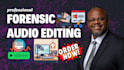 do forensic audio editing, audio cleanup, background noise remover, osint, cut
