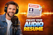 record a professional audio resume or elevator pitch