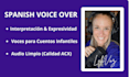 record a professional spanish voice over or audiobook narration