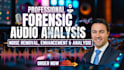 do forensic audio editing, cleanup, voice detection, noise removal, and analysis