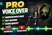 record a warm american male voice over