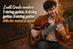 play modern 7 string guitar 8 string guitar 9 string guitar riff for metal djent