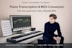 professionally transcribe piano music and create audio to midi