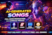 create a custom ai song royalty free