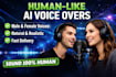professional ai human like voice over