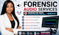 clean up audio, remove noise, enhance voice and do forensic audio analysis