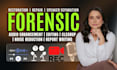 do forensic audio editing, cleanup, detect background noise, noise removal