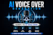 do ai voice over generation, text to speech specialist