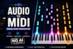 convert any song into a clean piano midi file manually