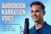 narrate audiobook chapters with a deep male voice