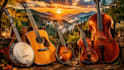 record folk guitars and mandolin, banjo and dobro, electric lead guitar solo
