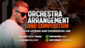 compose cinematic orchestra arrangement for background music