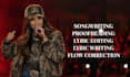 help with writers block, fix edit enhance restructure your rough lyrics text