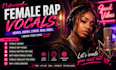 record female rap verse, hook, female vocal, rap