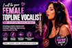create female topline vocal and catchy hook for your edm
