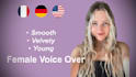 record a smooth velvety female voice over