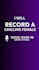 record a chilling female voice over