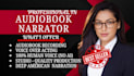 professional audiobook narration for your book