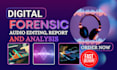 do forensic audio editing, cleanup, enhancement, and report writing