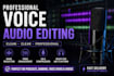 professionally edit and clean your voice audio