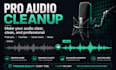 clean dialogue audio with noise, echo, and click reduction