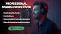 do a professional spanish voice over