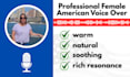 record a natural, warm american female voiceover